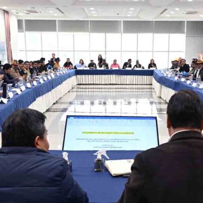 reunión del gabinete de Luis Arce