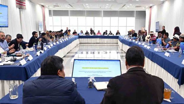 reunión del gabinete de Luis Arce