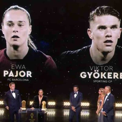 Ewa Pajor y el sueco Viktor Gyokeres recibieron el Trofeo Gerd Müller como máximos goleadores