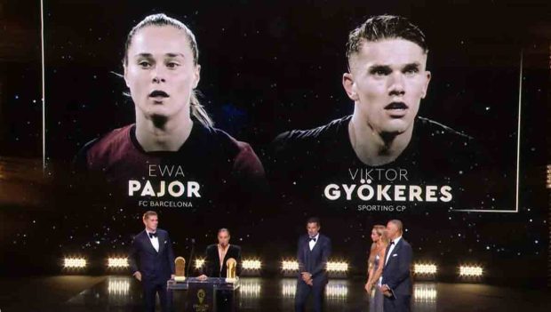 Ewa Pajor y el sueco Viktor Gyokeres recibieron el Trofeo Gerd Müller como máximos goleadores