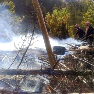 incendio en Colomi