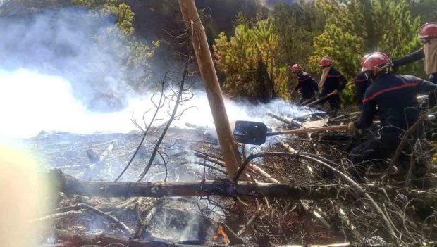 incendio en Colomi