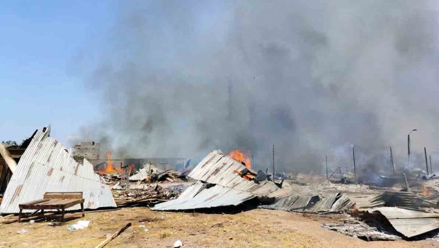 incendio mercado central en Ascensión de Guarayos