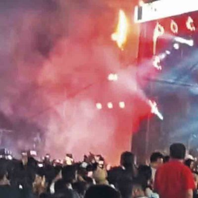 incendio en concierto de Yarita Lizeth