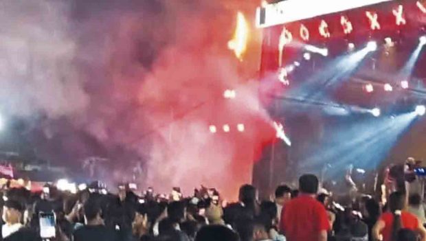 incendio en concierto de Yarita Lizeth