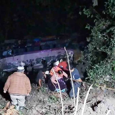 accidente de un bus en Yungas