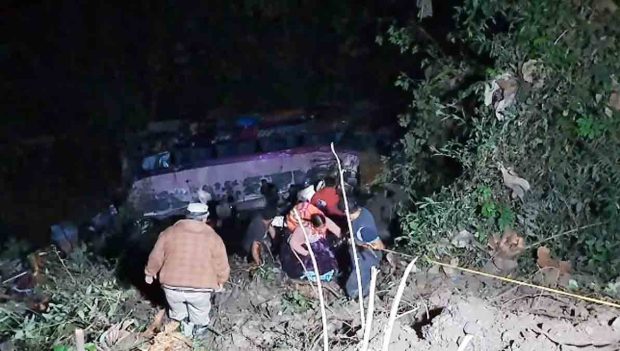 accidente de un bus en Yungas