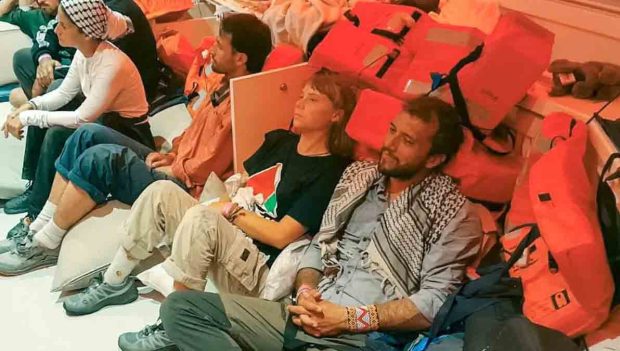 los activistas de la flotilla Global Sumud