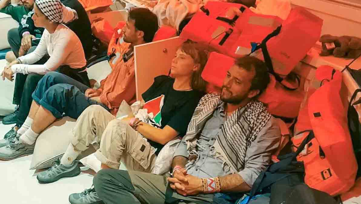 los activistas de la flotilla Global Sumud
