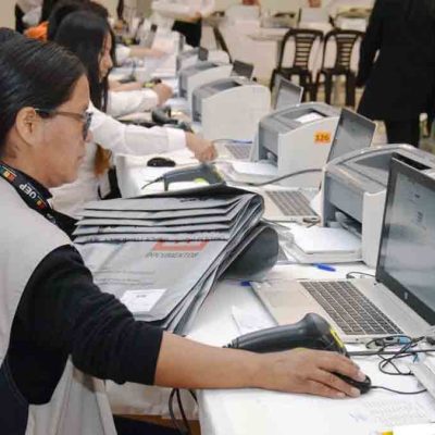cómputo de actas en el TED de Cochabamba