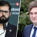 el presidente de Chile, Gabriel Boric, y el presidente de Argentina, Jaiver Milei