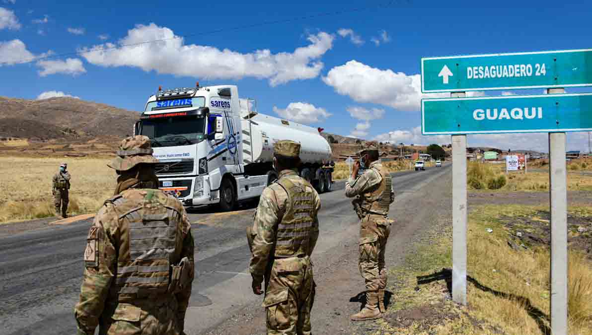 control militar en fronteras de Bolivia