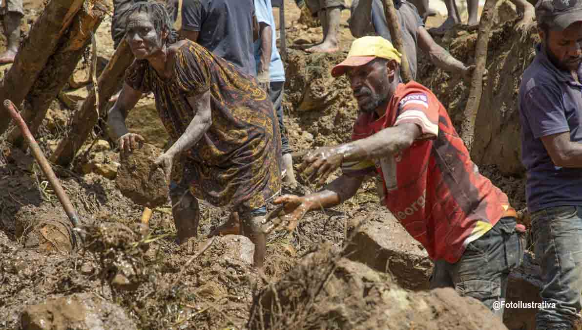 21 muertos por deslave en PapĆŗa