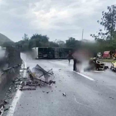 bus de Flamengo vuelca, hay 46 heridos