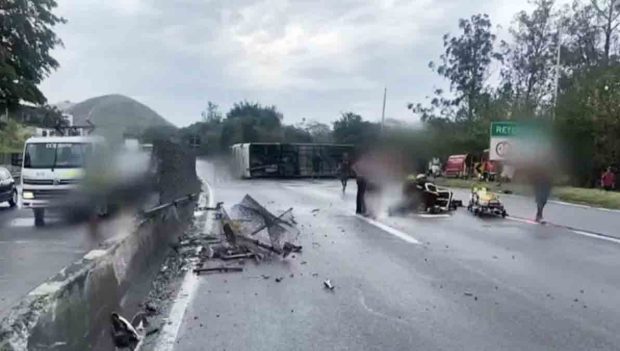 bus de Flamengo vuelca, hay 46 heridos