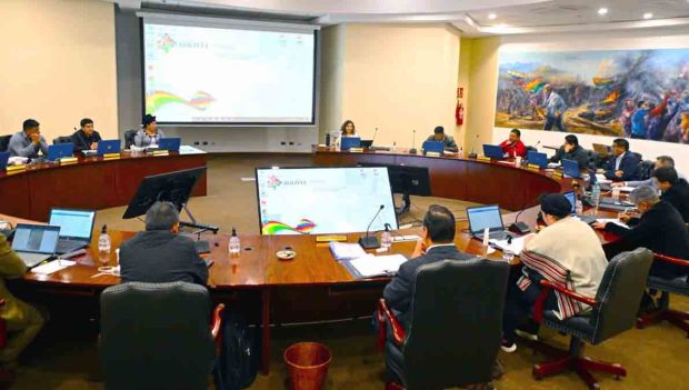 reunión de gabinete del presidente Luis Arce