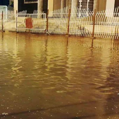 calles anegadas en Oruro