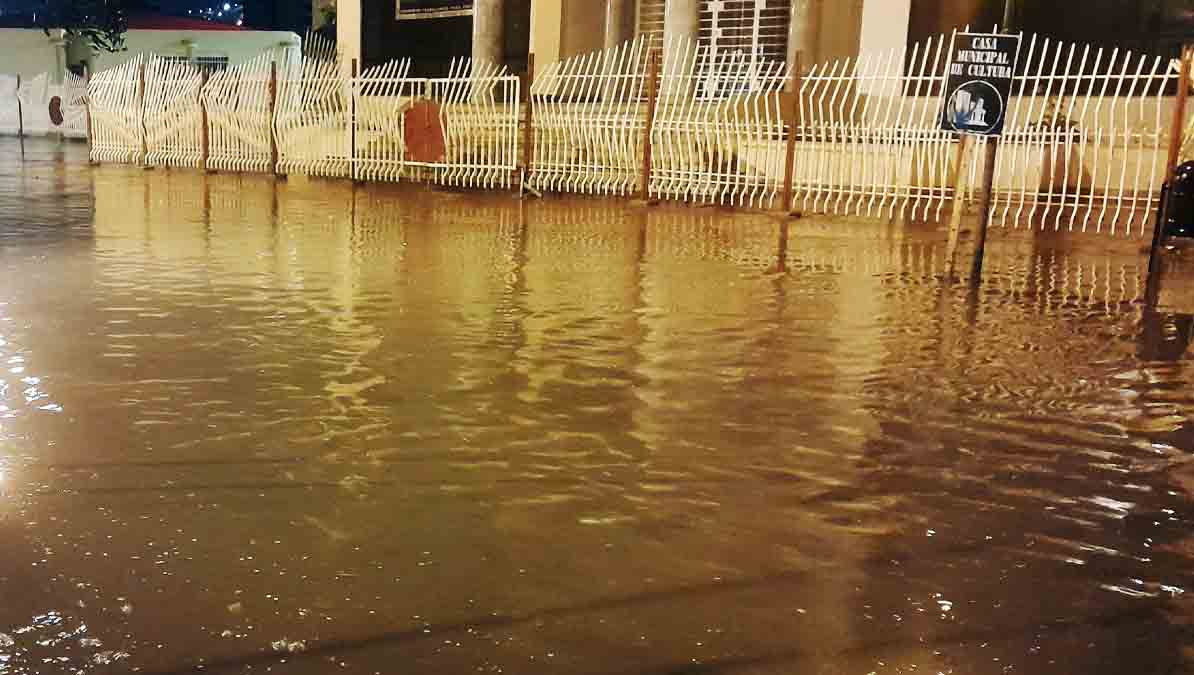 calles anegadas en Oruro