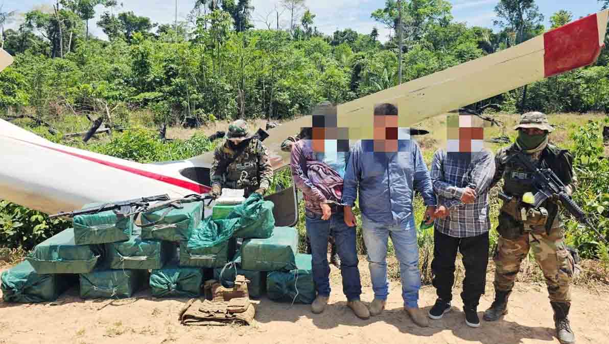 tres aprehendidos en el operativo antidroga en Villa Tunari