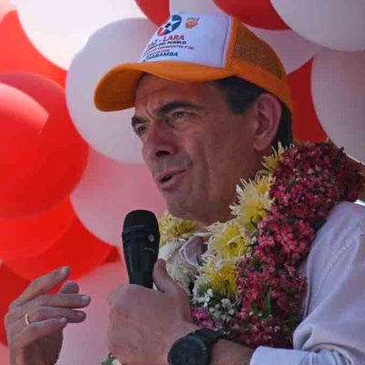 el candidato Rodrigo Paz