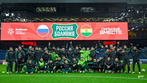 Bolivia jugará contra Rusia con 4 bajas