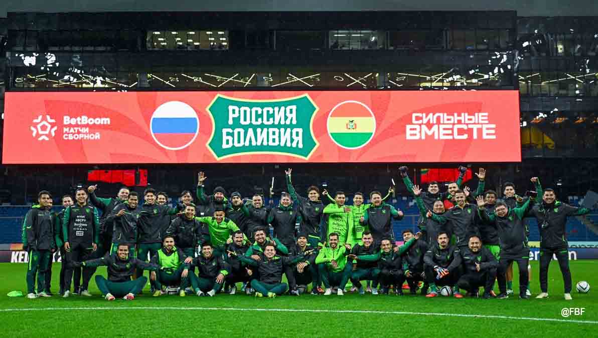 Bolivia jugará contra Rusia con 4 bajas