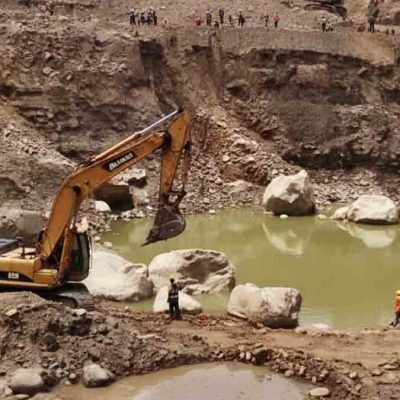 la fosa donde fueron sepultados los tres buscadores de oro