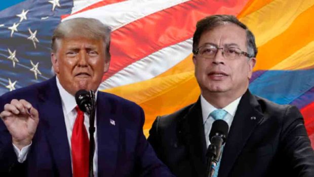 Los presidente Donald Trump y Gustavo Petro