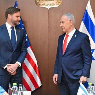 el vicepresidente Vance con el primer ministro israelí Netanyahu