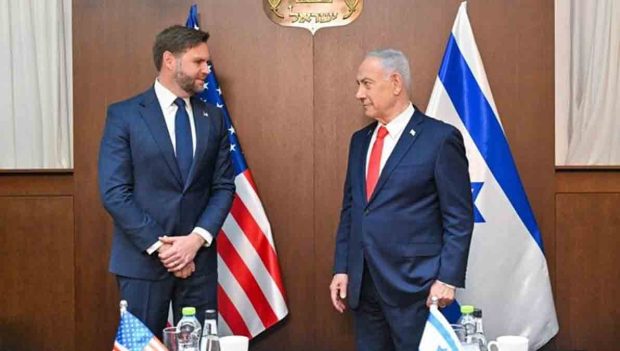 el vicepresidente Vance con el primer ministro israelí Netanyahu