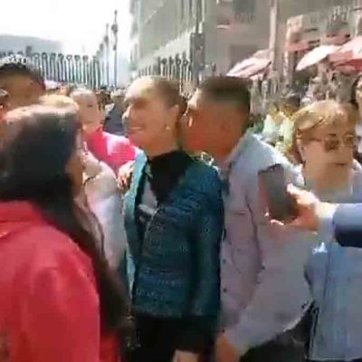 presidenta de México es acosado por un hombre