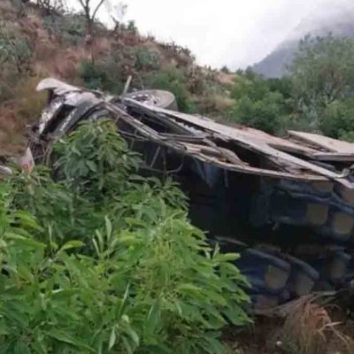 el bus accidentado en Perú