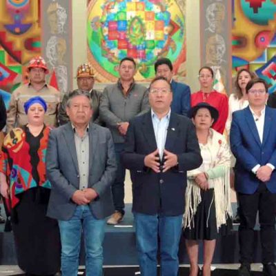 el presidente Arce en su último discurso antes de dejar el poder