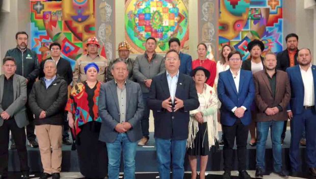 el presidente Arce en su último discurso antes de dejar el poder