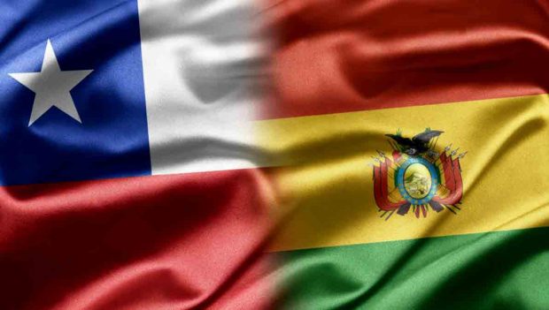 banderas de Bolivia y Chile
