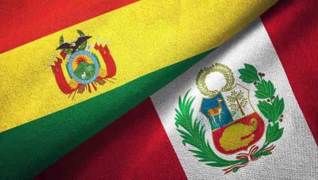 banderas de Bolivia y Perú