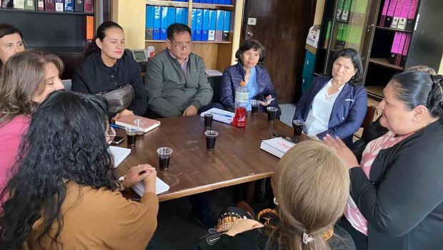 reunión de la ministra de Salud con representantes del Colegio de Bioquímicos