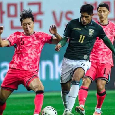 el partido disputado entre Bolivia y Corea del Sur