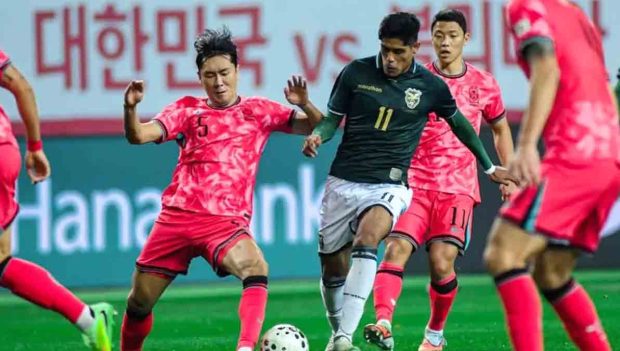 el partido disputado entre Bolivia y Corea del Sur