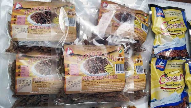 charque de carne de llama embolsado