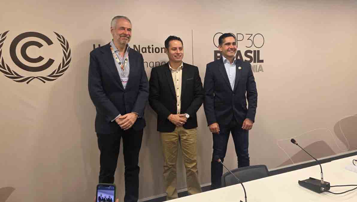 El vicepresidente Edmand Lara en la COP 30