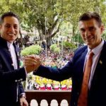 el vicepresidente Edmand Lara y el presidente Rodrigo Paz