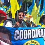 afines a Lara marchan en La Paz