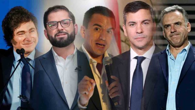 presidentes de Argentina, Chile, Ecuador, Paraguay y Uruguay