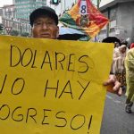 protesta callejera por dólares