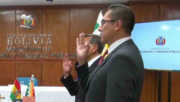 Los viceministros Morales y Coronado