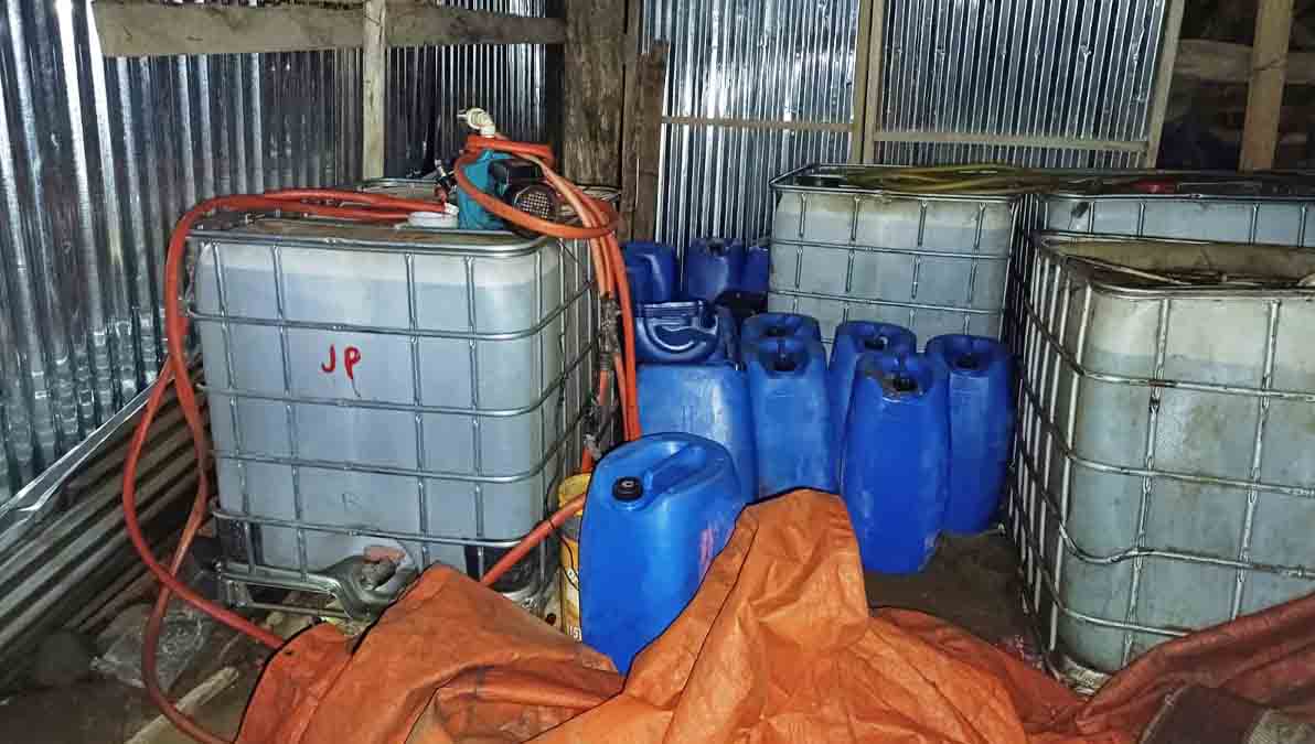 diésel incautado en La Paz