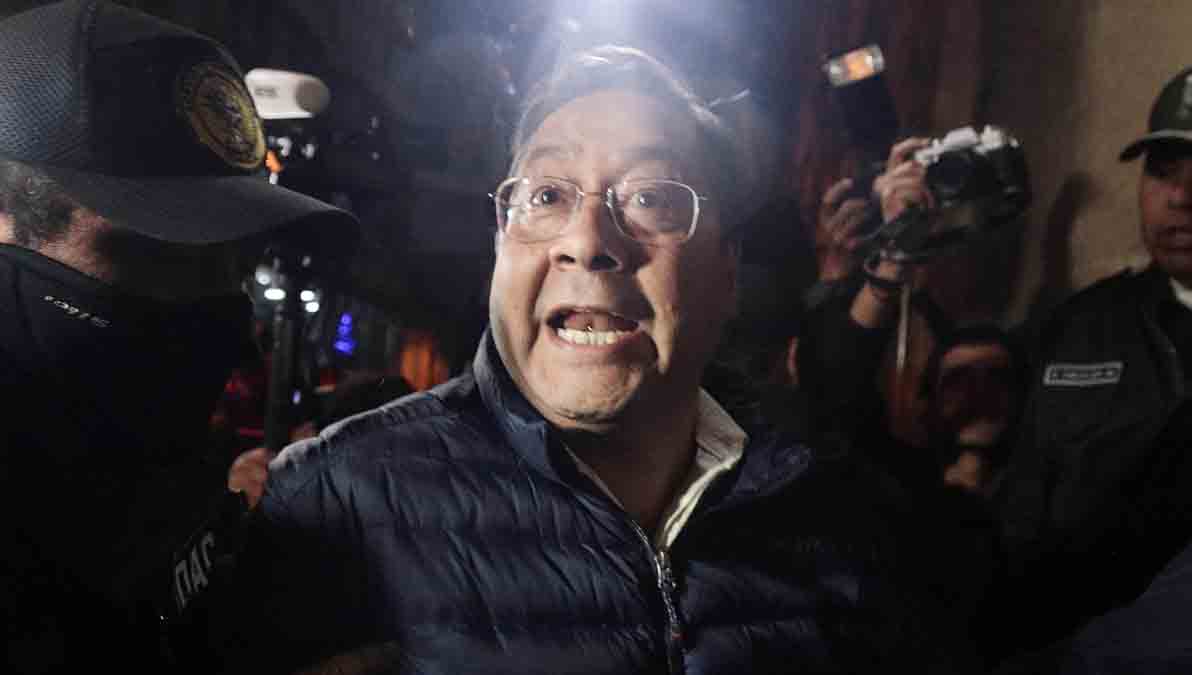 Luis Arce antes de ingresar al penal de San Pedro