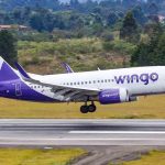un avión de la línea aérea colombiana Wingo