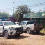 una patrulla policial en la Felcc de la Pampa de la Isla